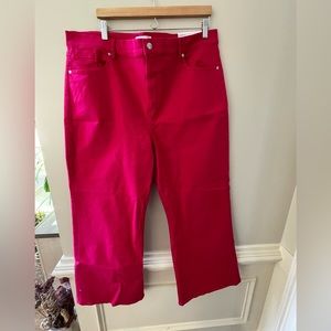 LOFT bright pink jean size 34/18 NWT
